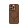 Funda Premium iPhone 16e Carga inalámbrica y Protección de Lente Marrón