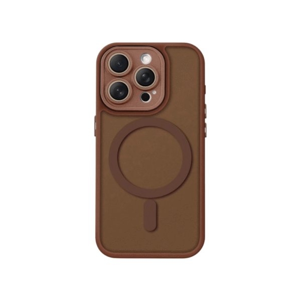 Funda Premium iPhone 16e Carga inalámbrica y Protección de Lente Marrón