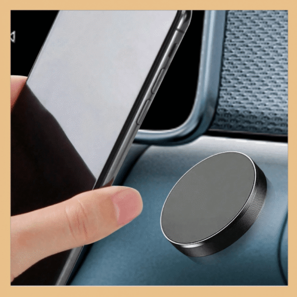 Soporte Magnético Mini Para Móvil En El Coche Plateado