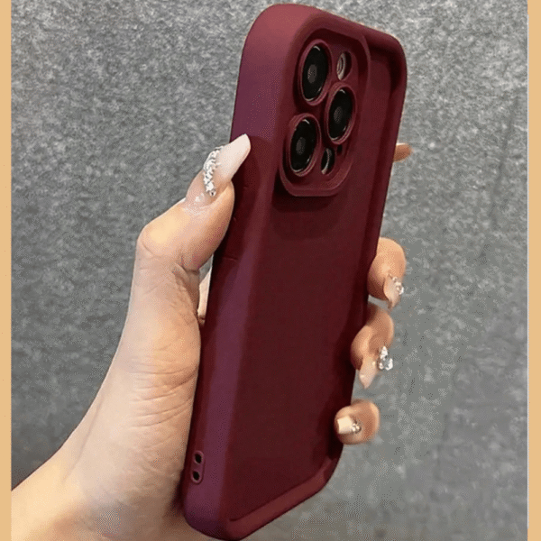 Funda Antigolpes Antideslizante Mate iPhone 16 Pro Max Bordo