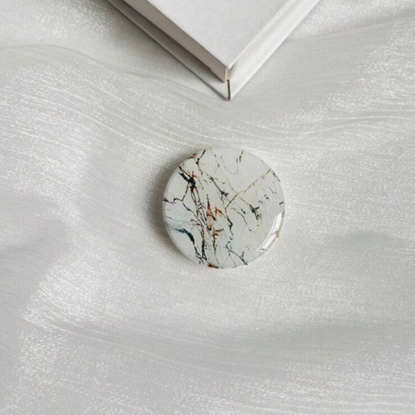 Soporte De Móvil Expandible Con Diseño De Mármol Transparente