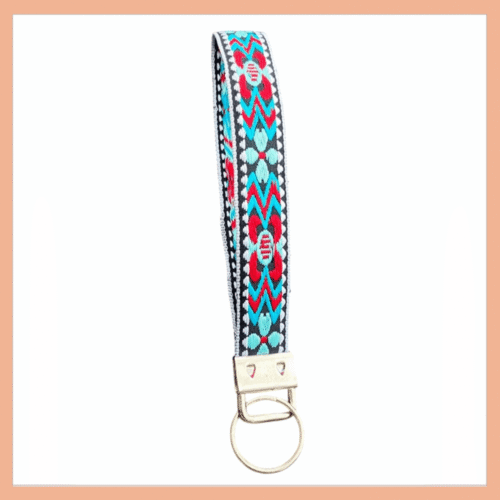 Llavero Tejido Bordado Estilo Bohemio Multifunción