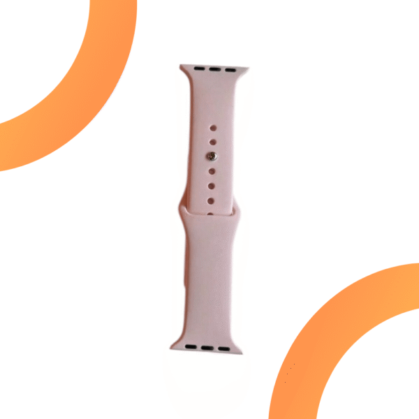 Correa De Silicona Suave Rosa Ajustable Y Resistente Al Agua Para Apple Watch