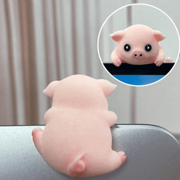 Mini Animales De Resina Para Decorar Monitores Pantallas Móviles Cerdito