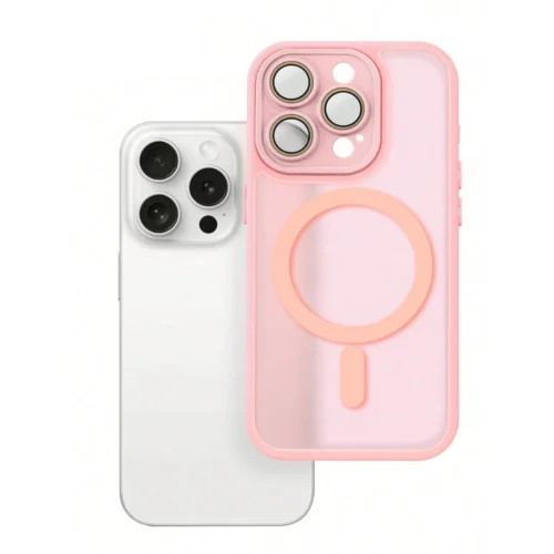 Funda Premium iPhone 13 Pro Carga Inalámbrica y Protección de Lente Rosa