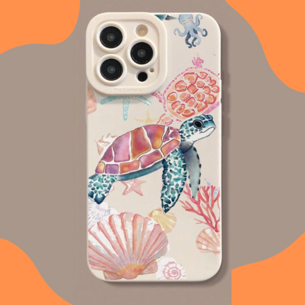 Funda iPhone 13 Pro De Silicona Suave Diseño Marino Protección Antigolpes