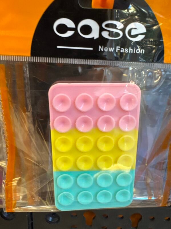 Soporte de Silicona Para Móvil Rectangular Multicolor con Ventosa