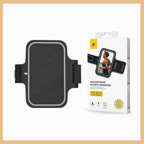 Brazalete Deportivo Impermeable Negro para Móviles de 6 a 6,5 Pulgadas