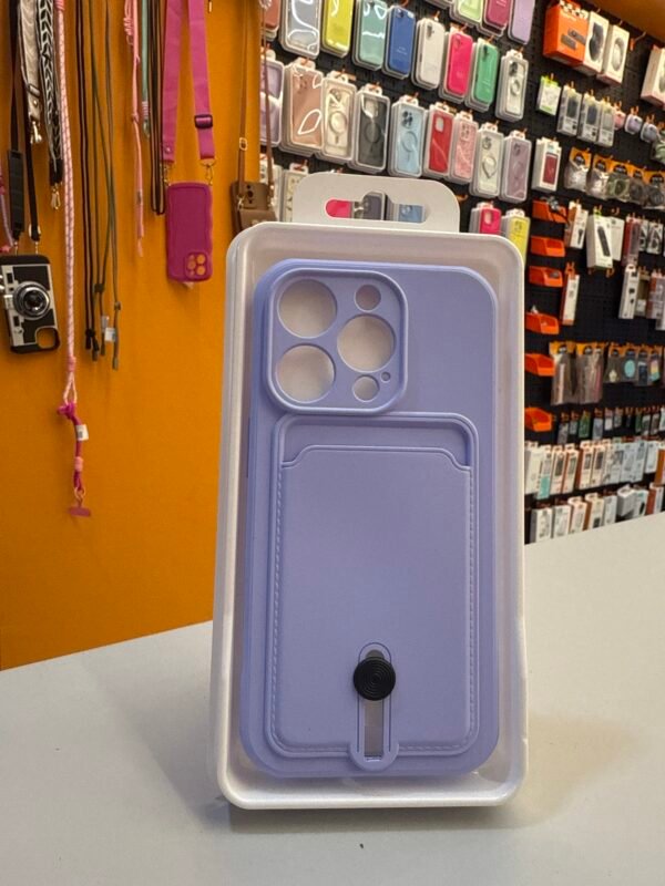 Funda iPhone 14 Pro Lila Lisa Antigolpes con Ranura para Tarejeta