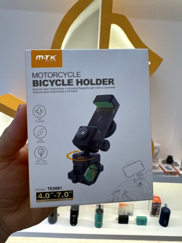 Soporte Universal Para Moto Y Bicicleta Con Brújula Negro te5081
