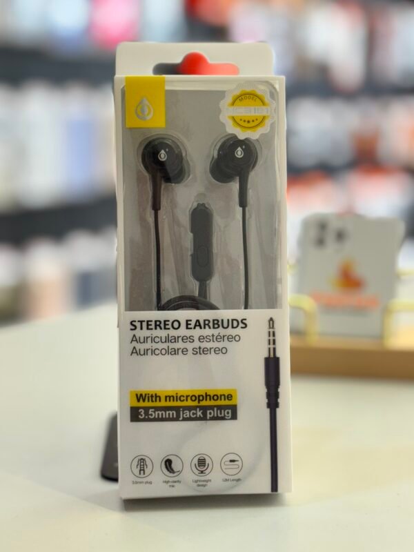 Auriculares con Micrófono y Control de Volumen Negro