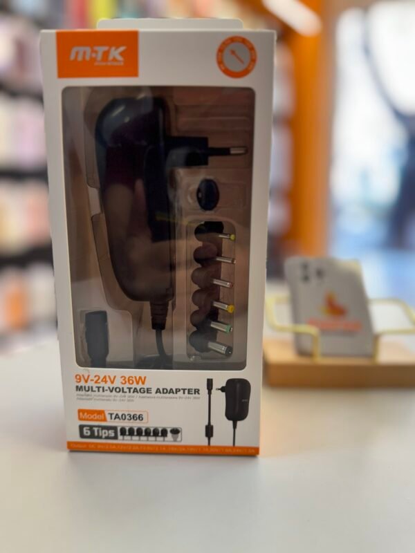 Cargador Universal TA0366 Manual Con 6 Enchufes 36W (9V–24V)