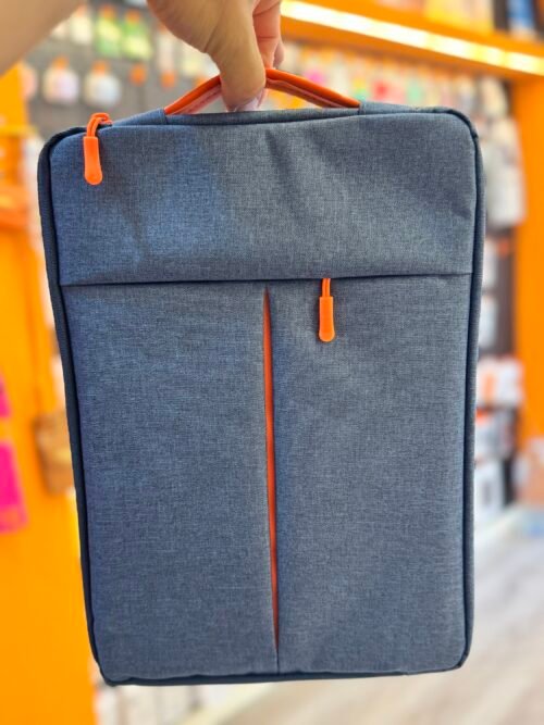 Protector de Notbook de 14 pulgadas, Tablet, Portatil Gris con detalles Naranjas