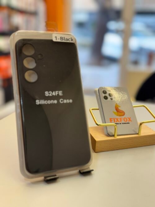 Funda S24 Fe Silocone case Azul DE alta calidad Antigolpe