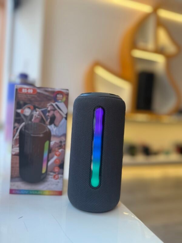 Altavoz Portátil BS-09 Gris Con Luz RGB Reproducción Multiformato