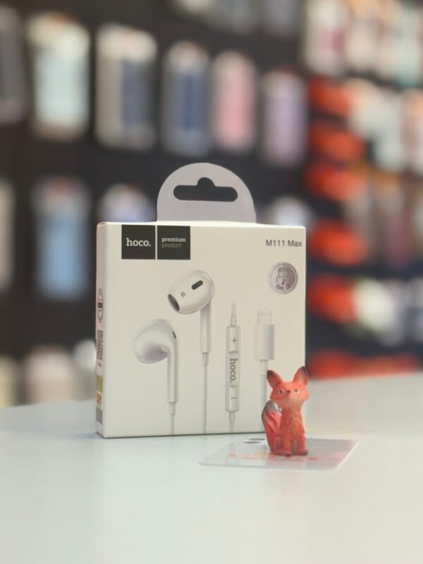Auriculares Hoco M111 Blancos con Conector Lightning Premium