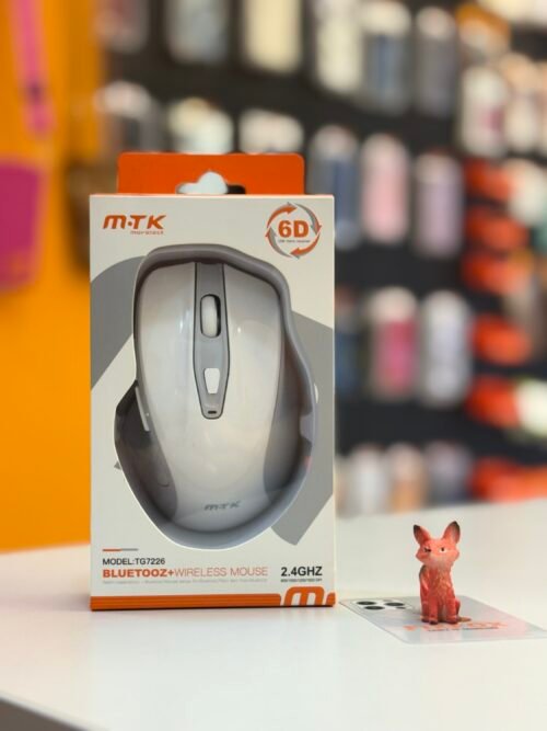 Mouse Tg7226 Ratón Inalámbrico 2 en 1 2.4GHz Bluetooth 6D Recargable Blanco