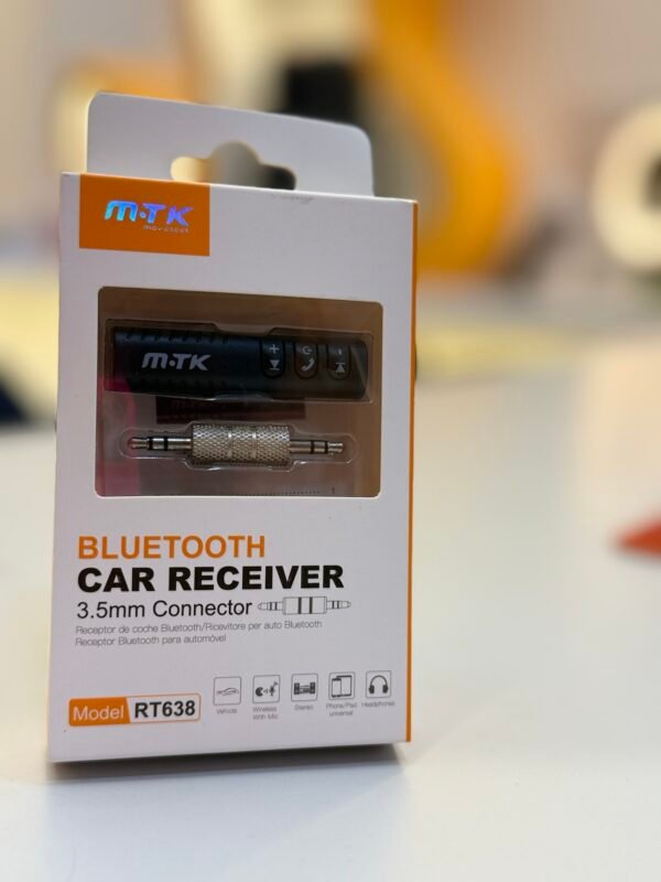 Receptor Bluetooth con Conector 3.5mm Negro Receptor Bluetooth con Conector 3.5mm Negro