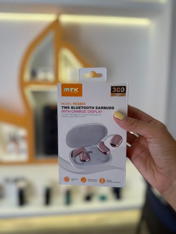 Auriculares TC3253 Earbuds con Carga y Display Rosa MTK