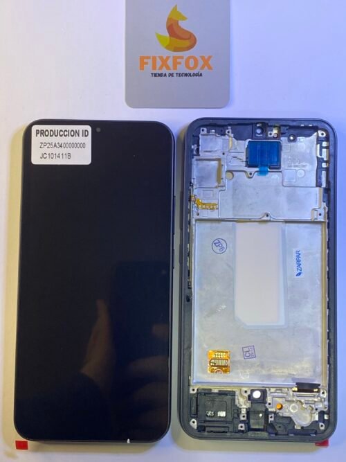 PANTALLA SAMSUNG A34 OLED  VIDRIO GRANDE  CON MARCO OLED